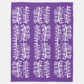 Driehoekige rijen Paarse Dodle44c Fleece Deken (Voorkant)