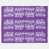 Driehoekige rijen Paarse Dodle44c Fleece Deken (Voorkant (Horizontaal))