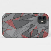 Driehoekige ruw snijdsels, op rode achtergrond Case-Mate iPhone case (Achterkant (horizontaal))