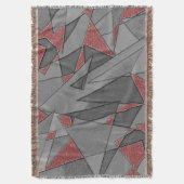 Driehoekige ruw snijdsels, op rode achtergrond deken (Voorkant Verticaal)