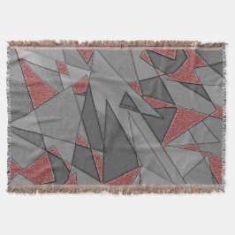 Driehoekige ruw snijdsels, op rode achtergrond deken