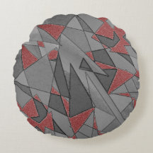 Driehoekige ruw snijdsels, op rode achtergrond