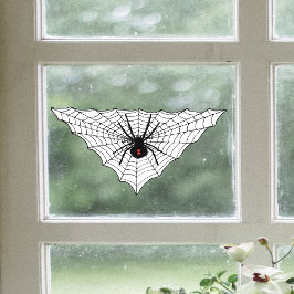 Driehoekige Spider Web Black Widow Red Hourglass Raamsticker