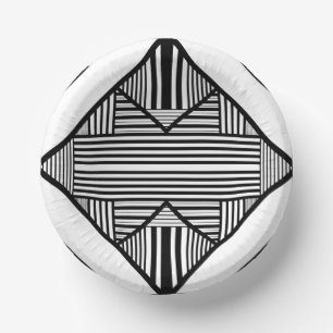 Driehoekige strepen 2 in zwart-wit papieren kommen