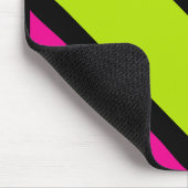 Driehoekige strepen in Lime Green, Hot Pink en Bla Muismat (Hoek)