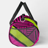 Driehoekige strepen in Lime Green, Hot Pink en Bla Plunjezak (Rechts)