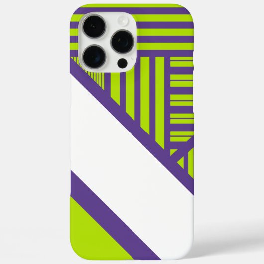 Driehoekige strepen in limoengroen en Paarse Case-Mate iPhone Case (Achterkant)