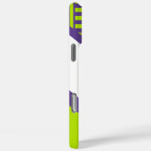 Driehoekige strepen in limoengroen en Paarse Case-Mate iPhone Case (Achterkant / Rechts)