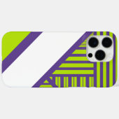 Driehoekige strepen in limoengroen en Paarse Case-Mate iPhone Case (Achterkant (horizontaal))
