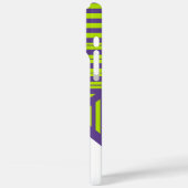 Driehoekige strepen in limoengroen en Paarse Case-Mate iPhone Case (Achterkant / Links)