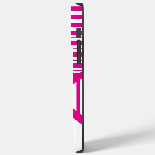 Driehoekige strepen in Magenta en Wit Case-Mate iPhone Case (Achterkant / Links)