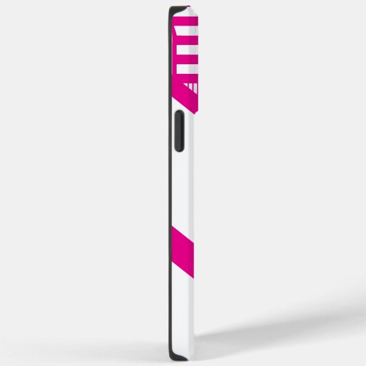 Driehoekige strepen in Magenta en Wit Case-Mate iPhone Case (Achterkant / Rechts)