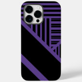 Driehoekige strepen in Paarse en zwarte Case-Mate iPhone Case (Achterkant)