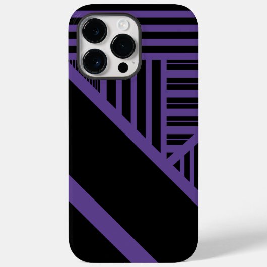 Driehoekige strepen in Paarse en zwarte Case-Mate iPhone Case (Achterkant)
