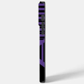 Driehoekige strepen in Paarse en zwarte Case-Mate iPhone Case (Achterkant / Links)