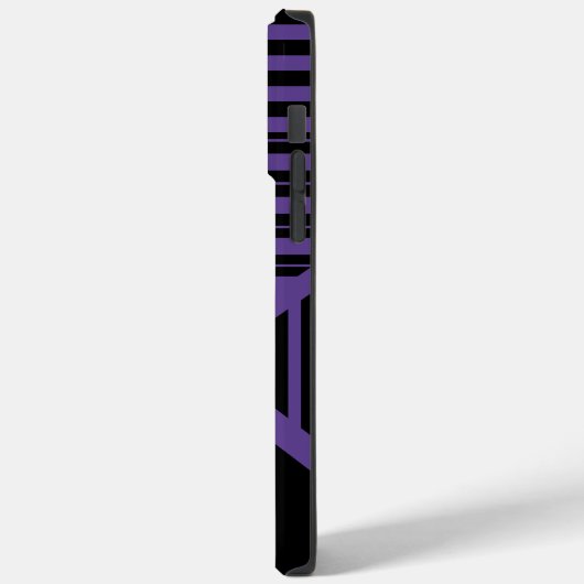 Driehoekige strepen in Paarse en zwarte Case-Mate iPhone Case (Achterkant / Links)