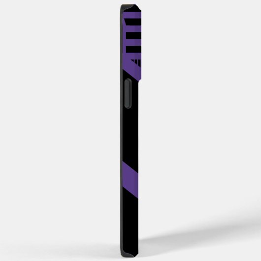 Driehoekige strepen in Paarse en zwarte Case-Mate iPhone Case (Achterkant / Rechts)