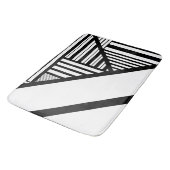 Driehoekige strepen in zwart en wit badmat (Gekanteld)