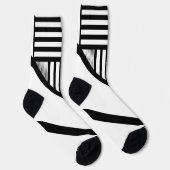 Driehoekige strepen in zwart en wit sokken (Rechts)