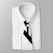 Driehoekige strepen in zwart en wit stropdas (Gebonden)