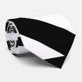 Driehoekige strepen in zwart en wit stropdas (Opgerold)