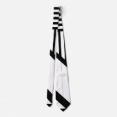 Driehoekige strepen in zwart en wit stropdas (Achterkant)