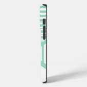 Driehoekige strepen - Mint Groen en Wit Case-Mate iPhone Case (Achterkant / Links)