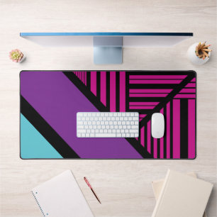 Driehoekige strepen - roze, Paarse, blauw en zwart Bureaumat