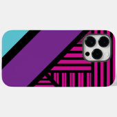 Driehoekige strepen - roze, Paarse, blauw en zwart Case-Mate iPhone Case (Achterkant (horizontaal))