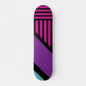 Driehoekige strepen - roze, Paarse, blauw en zwart Persoonlijk Skateboard (Voorkant)