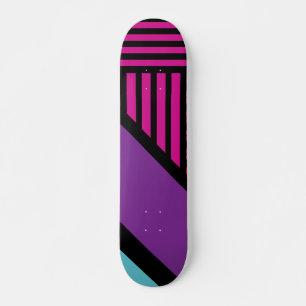 Driehoekige strepen - roze, Paarse, blauw en zwart Persoonlijk Skateboard