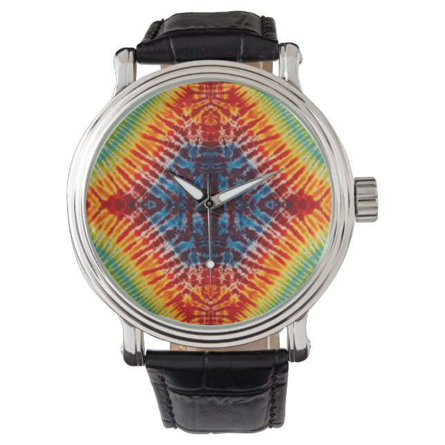 Driehoekige Tie Dye Horloge (Voorkant)