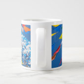 Driehoekige vlag decoratie grote koffiekop (Achterkant)