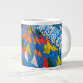 Driehoekige vlag decoratie grote koffiekop (Voorkant rechts)