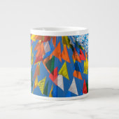 Driehoekige vlag decoratie grote koffiekop (Voorkant)