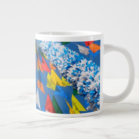 Driehoekige vlag decoratie grote koffiekop (Rechts)