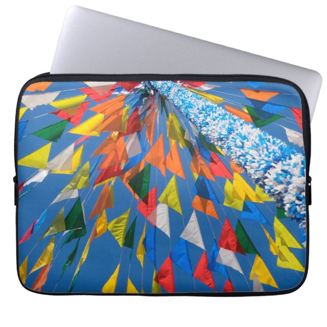 Driehoekige vlag decoratie laptop sleeve (Voorkant)