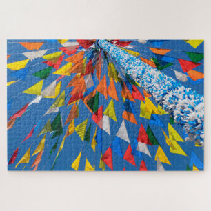 Driehoekige vlag decoratie legpuzzel