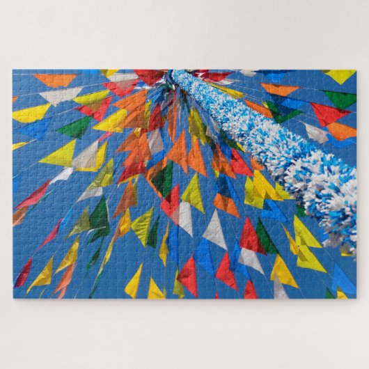 Driehoekige vlag decoratie legpuzzel (Horizontaal)