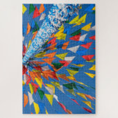 Driehoekige vlag decoratie legpuzzel (Verticaal)