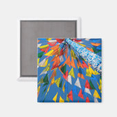Driehoekige vlag decoratie magneet (Voorkant / Achterkant)