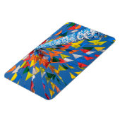Driehoekige vlag decoratie magneet (Linkerzijde)