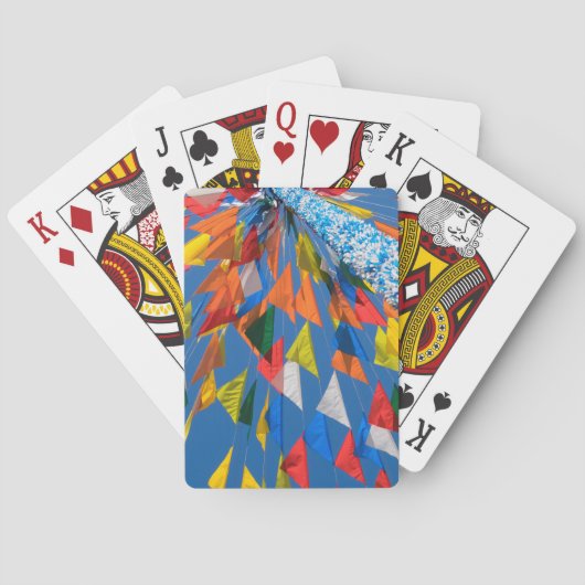 Driehoekige vlag decoratie pokerkaarten (Achterkant)