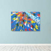 Driehoekige vlagversiering canvas afdruk (Insitu (Houten vloer))