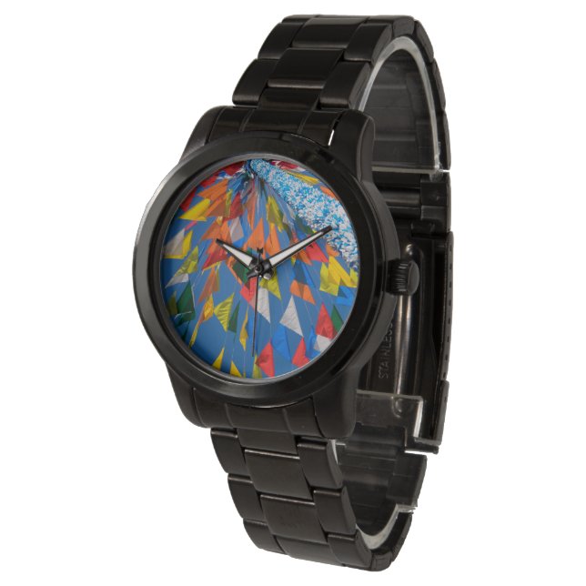 Driehoekige vlagversiering horloge (Gekanteld)