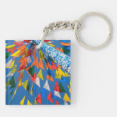 Driehoekige vlagversiering sleutelhanger (Achterkant)