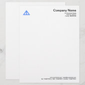 Driehoekige vorm 02 - Baby Blue Briefhoofd (Voorkant / Achterkant)