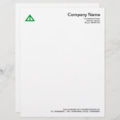 Driehoekige vorm 02 - groen gras briefhoofd (Voorkant / Achterkant)