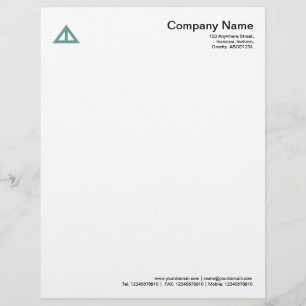 Driehoekige vorm 02 - Ocean Green Gepersonaliseerd Briefhoofd