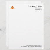 Driehoekige vorm 02 - Oranje Gepersonaliseerd Briefhoofd (Voorkant / Achterkant)